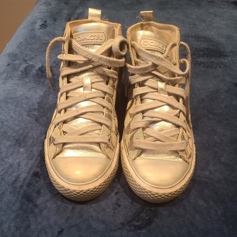 Coach Silver Hightops